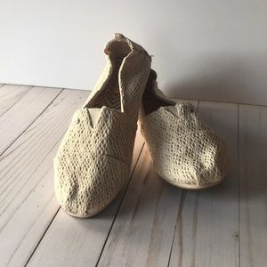 Mad Love Canvas Ivory Slip On Shoes